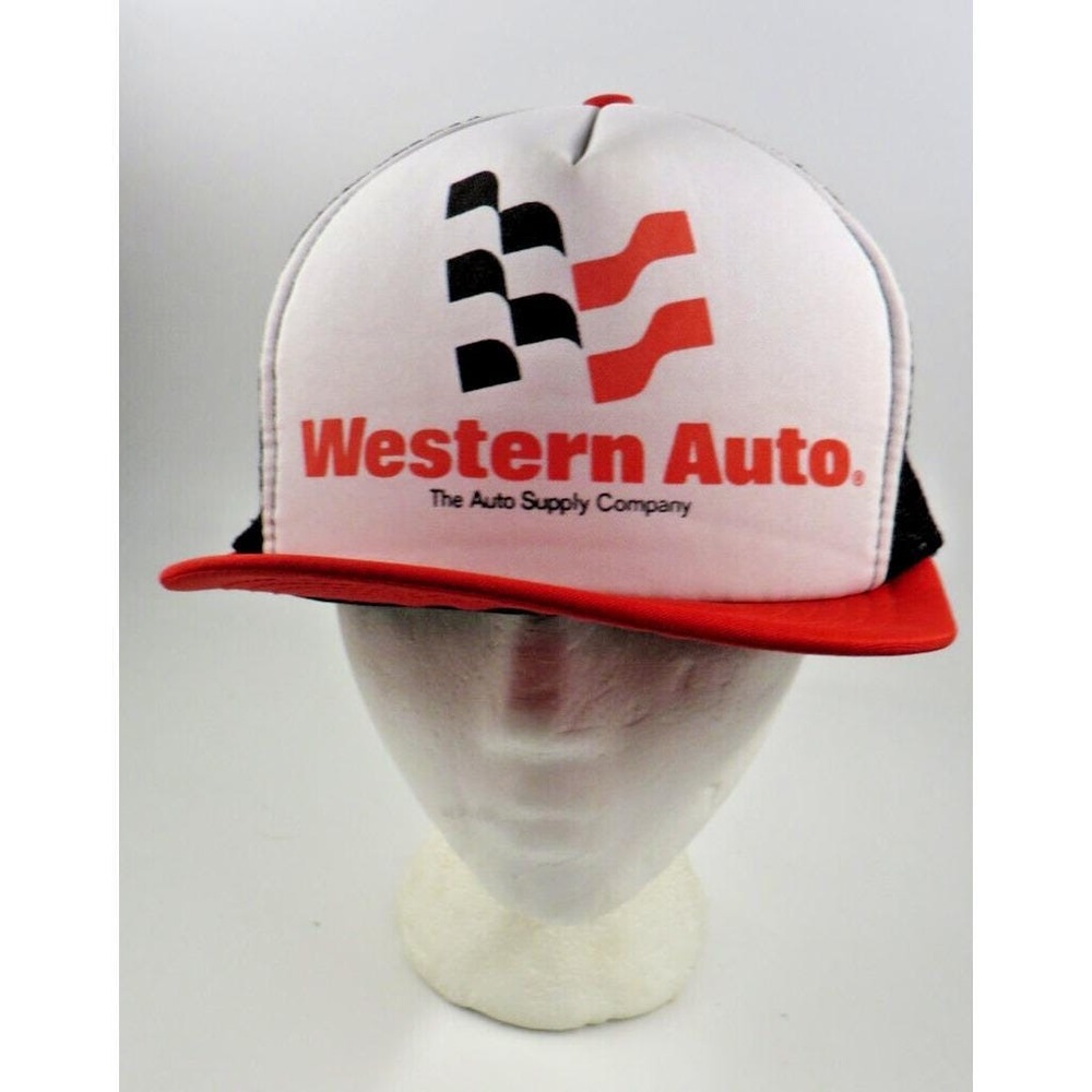 Vtg Foam Front Mesh Back Western Auto Parts Service  Trucker Hat Cap Snapback